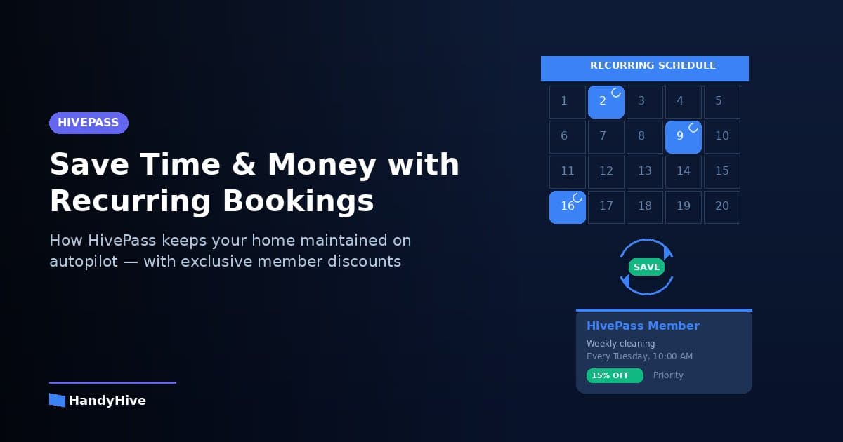 Introducing HivePass: Recurring Bookings and Session Packs on HandyHive